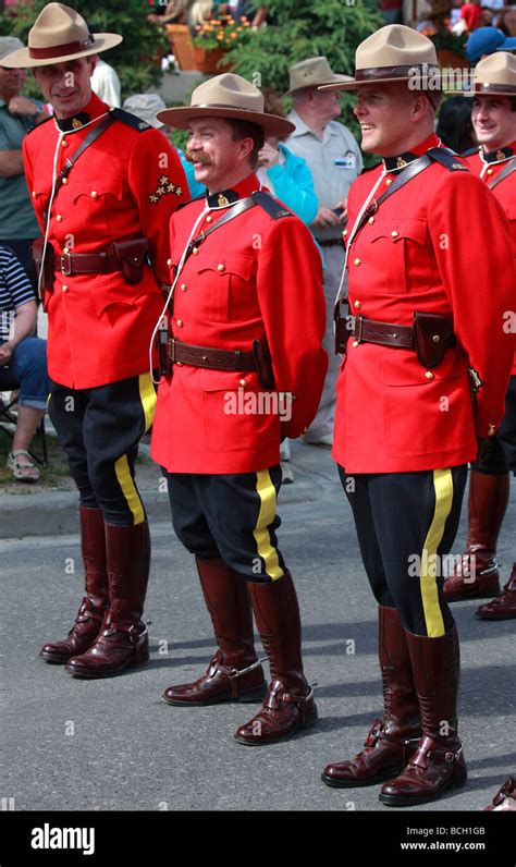 Canada Alberta Banff Royal Canadian Mounted Police Stock Photo Alamy