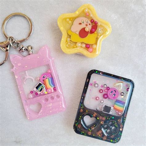 Kirby Inspired Resin Shakers Classic Gameboy And Claw Machine Etsy