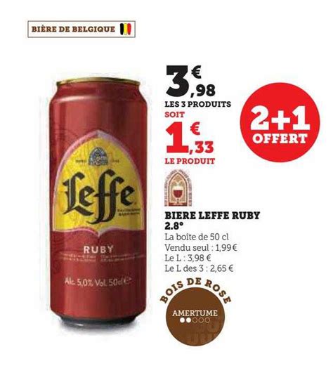 Promo Bi Re Leffe Ruby Chez U Express Icatalogue Fr