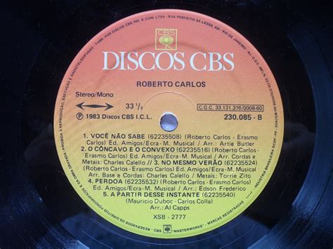 Disco Vinil Lp Roberto Carlos Capa Dupla Cbs R Em