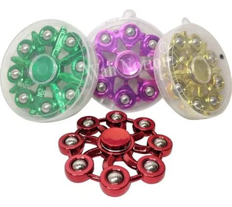 Pack De 3 Fidget Spinner Metalizados Juguete Antiestrés Cuotas sin