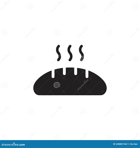 Icono De Pan Caliente Vector Aislado En Fondo Blanco Ilustración del