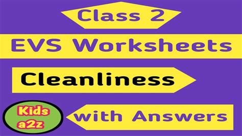 Class 2 EVS Worksheet Cleanliness For Class 2 Grade 2 EVS YouTube