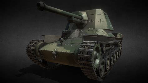 Type 3 Ho Ni III IJA Tank Destroyer Buy Royalty Free 3D Model By