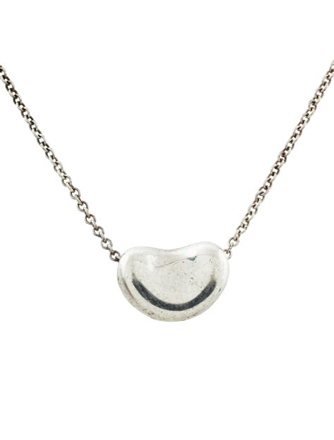 Tiffany Co Bean Pendant Necklace Sterling Silver Pendant Necklace