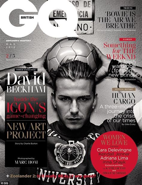 The Many Faces Of David Beckham Are Celebrated By Gq Magazine David