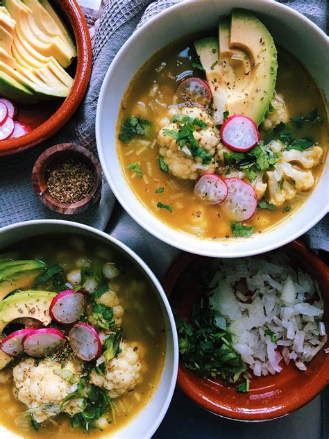 Pozole Verde Vegetariano Vegan Green Pozole Mexican Food Memories