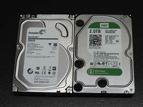 【目立った傷や汚れなし】【2台まとめ売り検品済み】seagate 2tb St2000dm001 Wd 2tb Wd20ezrx 管理