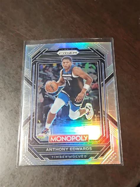 2022 PANINI PRIZM NBA Monopoly Anthony Edwards 53 ARGENT EUR 0 91