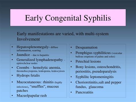 Ppt Congenital Syphilis Powerpoint Presentation Free Download Id