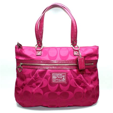 Coach Daisy Signature Tote Raspberry 20026 Coach 20026