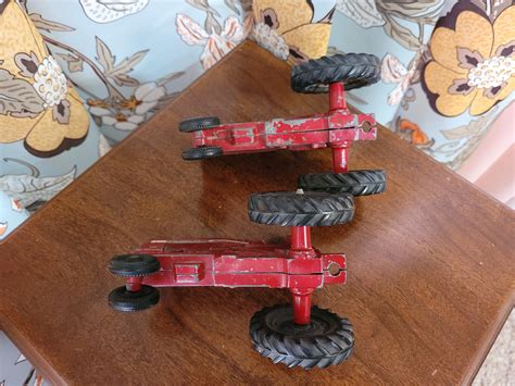 Two International Farm Tractors And One Attachabledetachable Wagon Etsy