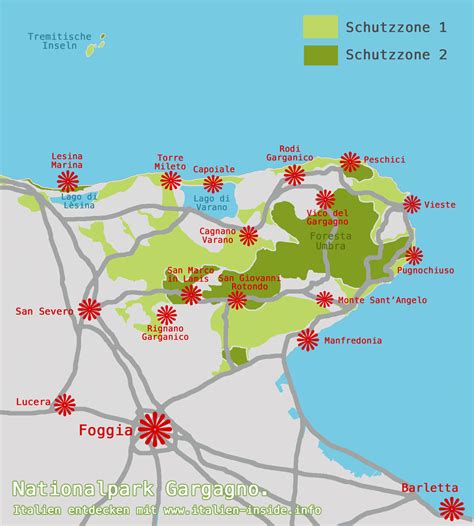 Monte Gargano In Italy Map