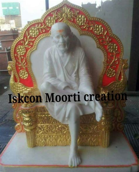 White Plain Marble Sai Baba Statue For Worship Size 1 Feet At Rs