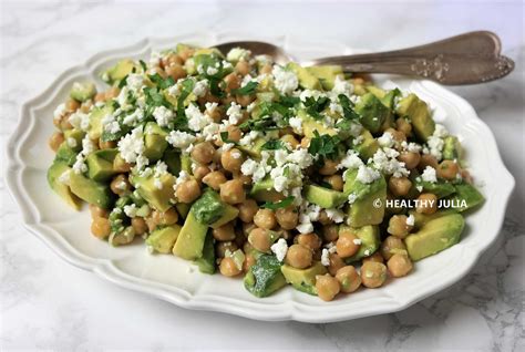 COOKING JULIA SALADE DE POIS CHICHES AVOCAT ET FETA