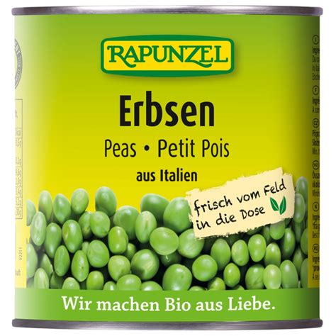 Elemente Versand Erbsen In Der Dose Bio Rapunzel G