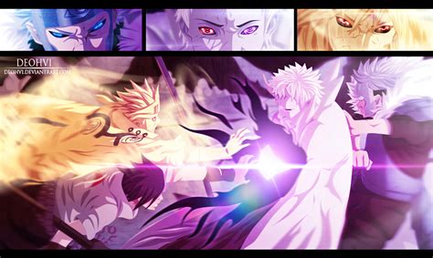 Epic Showdown Naruto And Allies Vs Obito And Tobirama In Anime Art