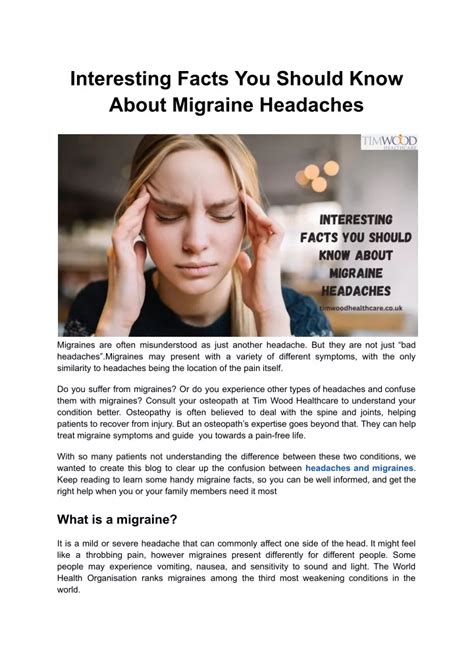 Ppt Interesting Facts You Should Know About Migraine Headaches