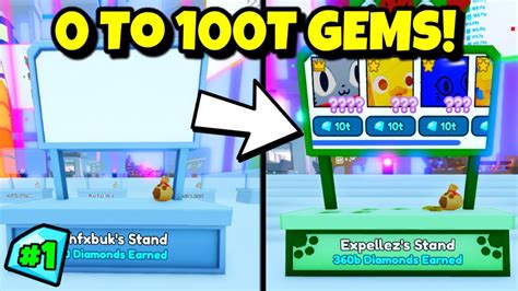 0 To 100T Gems In Pet Simulator X 1 YouTube