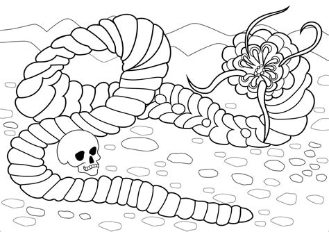 Mongolian Death Worm Coloring Page Download Print Or Color Online