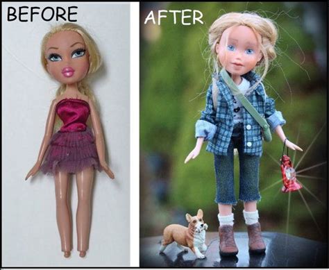 Bratz Doll Makeunder Make-over Repainted Doll Eleora OOAK Collector Doll Nature Lover Doll Blond ...