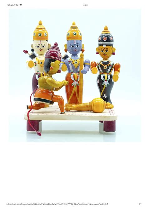 Buy Andhra Hand Crafts Kondapalli Wooden Lord Rama Sita Lakshamana