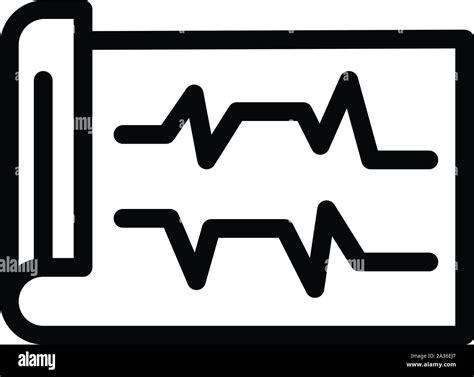 Ecg Printout Icon Outline Style Stock Vector Image And Art Alamy