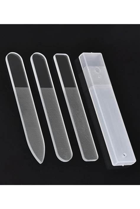 3 Pcs Glass Nail File Set For Natural Nails Nano Nail File And Buffers