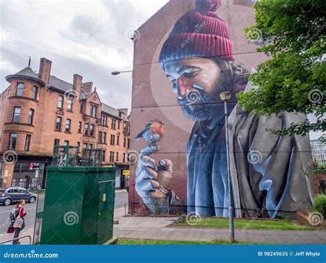 Murales Del Edificio De Glasgow Imagen Editorial Imagen De Lugar