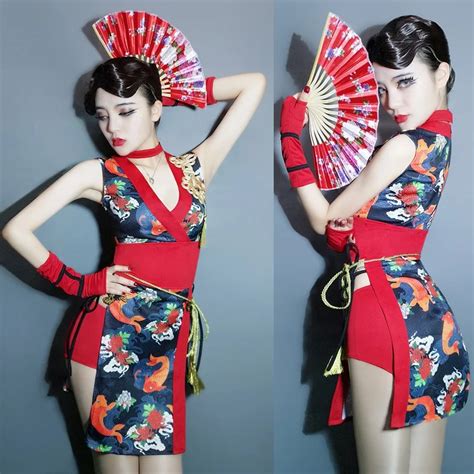 Sexy Japanese Dresses Cheongsam Qipao Geisha Kimono Oriental Dress Sex