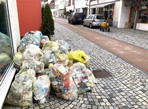 Bad Waldsee Abholung der Gelben Säcke klappt jetzt gut