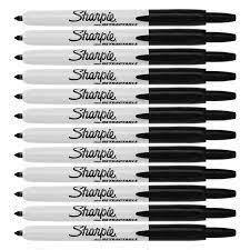 Sharpie Retractable Fine Point Permanent Marker Black Pack Of