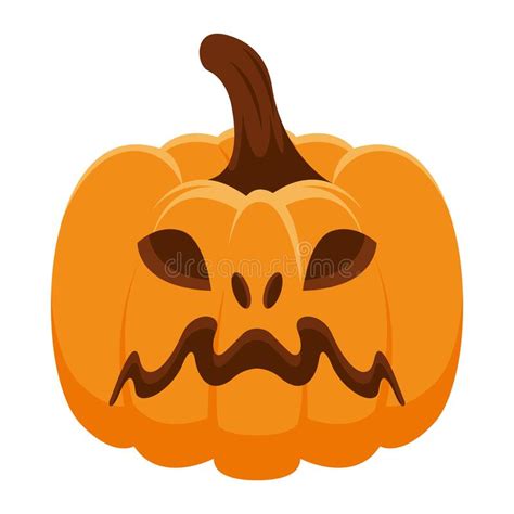 Emoticon De Abóbora De Halloween Ilustração do Vetor Ilustração de