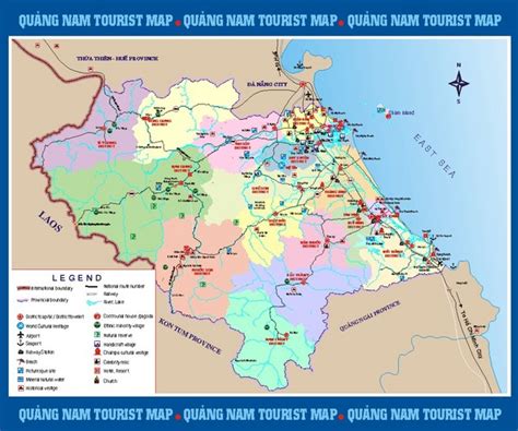 Quang Nam Tourist Map Quang Nam Mappery