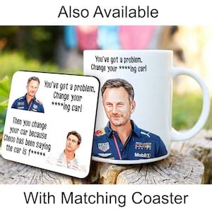 Toto Wolff Christian Horner Change Your Car Funny F1 Gift Mug With