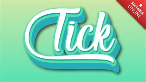 Tick | Travel 3D | Text Effect Generator