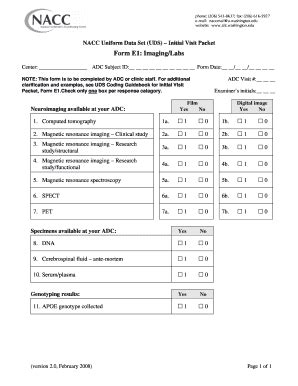 Fillable Online Alz Washington NACC Uniform Data Set UDS V2 0 IVP