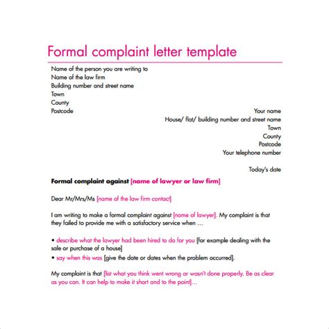 Formal Letter Of Complaint To Employer Template Detrester