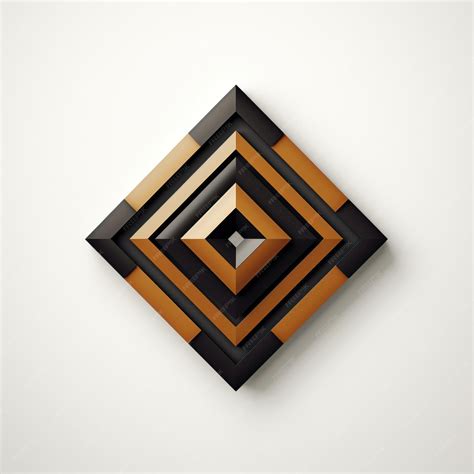 Negro Y Bronceado Vector Plano Geométrico Acuarela Fondo Blanco
