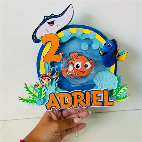 Finding Nemo Cake Topper Finding Nemo Party Decor Finding Etsy Uk