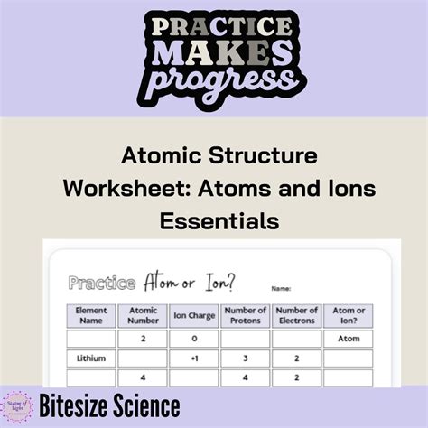 Free Printable Atomic Structure Worksheets Worksheets Library