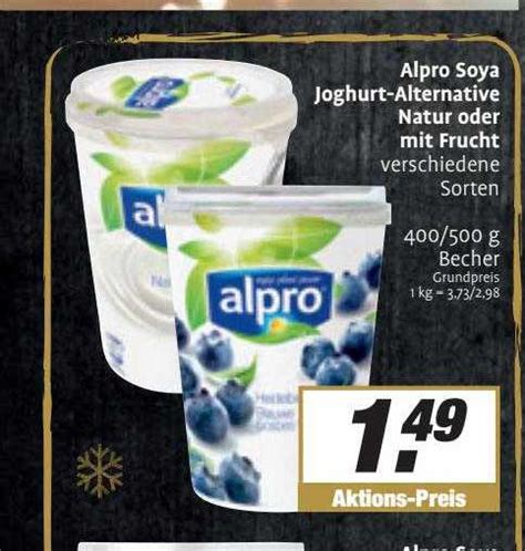 Alpro Soya Joghurt Alternative Natur Oder Mit Frucht Angebot Bei E