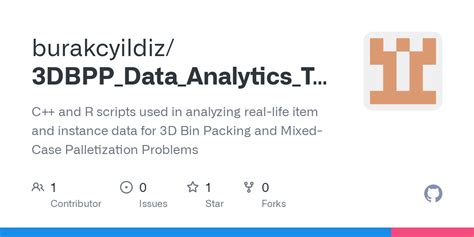 Github Burakcyildiz3dbppdataanalyticstool C And R Scripts Used