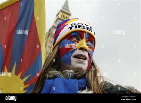 Beijing Olympics Torch Relay London Stock Photo Alamy