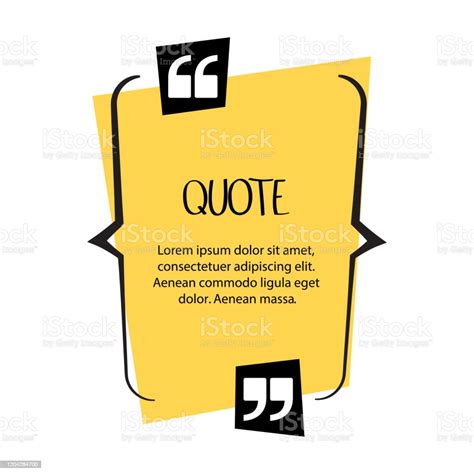 Quote Text Bubble On White Background Empty Template Vector