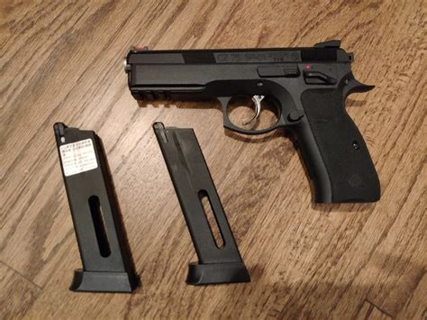 Sold Kjw Asg Cz Sp Shadow W Holster Co Mags Hopup Airsoft