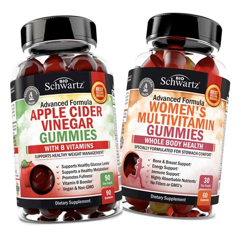 Vegan Apple Cider Vinegar Gummies With B Vitamins Women S Multivitamin