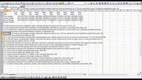 Benchmarking Template Excel