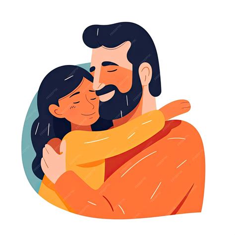 Premium Ai Image Father And Daughter Hugging Each