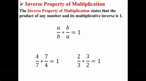 Inverse Property Of Multiplication Youtube